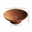 Grillz Fire Pit Bowl Cast Iron Rustic 70cm-2