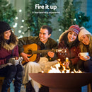 Grillz Fire Pit Bowl Cast Iron Rustic 70cm-4