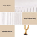 Artiss Ottoman Storage Foot Stool Vanity Velvet Round White-6