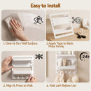 Artiss Bedside Shelf Wall Mount Organizer - Self-Adhesive Floating Nightstand Caddy for Storage, No-Drill Stick-On Aesthetic Room Decor for Girls & Dorms-7