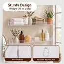 Artiss 6-Pack Acrylic Wall Shelves, Clear Floating Display Shelf with Detachable Panels & Front Lip-6