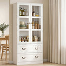 Artiss Buffet Sideboard 180cm Hutch Storage Cabinet Kitchen Drawer Door White-10