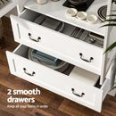 Artiss Buffet Sideboard 180cm Hutch Storage Cabinet Kitchen Drawer Door White-7
