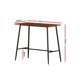 Artiss Halle Bar Table 120CM Rectangular - 0