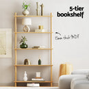 Artiss Bookshelf 5 Tiers Bookcase Display Shelves Wooden Storage Stand Rack Pine-5