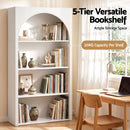 Artiss 4 Tier Bookshelf Arched Fluted Storage Display Cabinet Unit White-5
