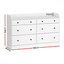 Artiss 6 Chest of Drawers - PETE White-4