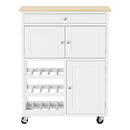 Artiss Kitchen Island Trolley Rolling Serving Cart Storage Cart Drawer Cupboard-4