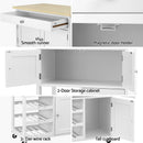 Artiss Kitchen Island Trolley Rolling Serving Cart Storage Cart Drawer Cupboard-7