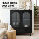 Artiss Buffet Sideboard Double Doors - Black-6