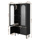 Artiss Buffet Sideboard Cupboard Cabinet Black-3