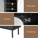Artiss Buffet Sideboard Cupboard Cabinet Black-7