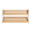 Artiss Shoe Rack 2 Tier 6 Pairs White Kara-3