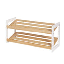 Artiss Shoe Rack 2 Tier 6 Pairs White Kara-7