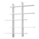 Artiss 15-Section Wall Mounted Display Shelf, Floating Bookshelf for Books and Decor, Extra Thick E1 PB Board for Home Study and Living Room, 116 x 18 x 129 cm-1
