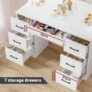 Artiss Dressing Table Set Stool 10 Led Bulbs White Debbie-7
