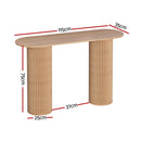 Artiss Console Table Oval 115CM Pine Blake-4