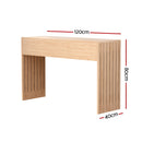 Artiss Console Table Hallway Fluted 120CM Pine-4