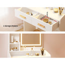 Artiss Dressing Table Set Stool Led White Doria-7