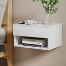 Artiss Floating Bedside Table Nightstand Drawer White-1
