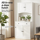 Artiss Buffet Sideboard Hutch Cabinet - BEINI White-5