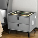 Artiss Smart Bedside Table with Wireless Charging - AIKA Grey-7