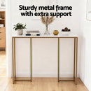 Artiss Console Table Marble Effect White&Gold-6