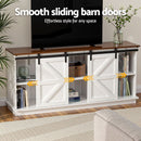 Artiss Buffet Sideboard Storage Cabinet Kitchen Cupboard Sliding Doors White-5