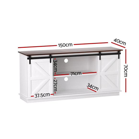 Artiss Buffet Sideboard Storage Cabinet Kitchen Cupboard Sliding Doors White