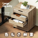 Artiss 5-Drawer Filing Cabinet Mobile Rolling Storage Cabinet Chest of Drawers Stand Scratch Beige-6