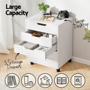 Artiss 5-Drawer Filing Cabinet Mobile Rolling Storage Cabinet Chest of Drawers Stand White-5
