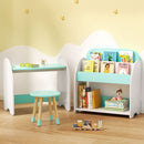 Keezi Kids Bookshelf 2 In 1 Table Chair Set Bookcase Toys Shelves Children Organiser-7