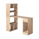 Artiss Computer Desk Bookshelf Drawer Cabinet Oak 120CM-1