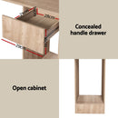 Artiss Computer Desk Bookshelf Drawer Cabinet Oak 120CM-6