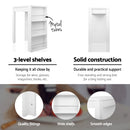 Artiss Bar Table 3-tier Storage Shelves White-7