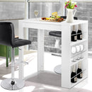 Artiss Bar Table 3-tier Storage Shelves White-1