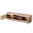 Artiss TV Cabinet Entertainment Unit 160cm Pine Charles-4