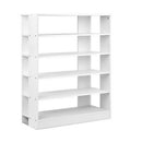 Artiss Shoe Rack Cabinet 30 Pairs 6-Tier Shelf White-3