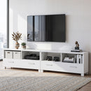 Artiss TV Stand Entertainment Unit with Drawers - White-2