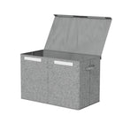 Keezi Large Toy Box Chest Storage with Flip-Top Lid Foldable Organizer Bins Grey-1