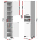 Artiss Bathroom Cabinet Storage 185cm White-4