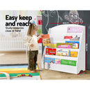 Keezi 5 Tiers Kids Bookshelf Magazine Shelf Organiser Bookcase Display Rack White-5