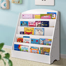Keezi 5 Tiers Kids Bookshelf Magazine Shelf Organiser Bookcase Display Rack White-1