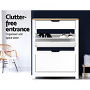 Artiss Shoe Rack Cabinet 16 Pairs White Ana-6