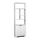 Artiss Bookshelf with Cabinet - GINA White-3