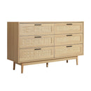 Artiss 6 Chest of Drawers - BRIONY Oak-3