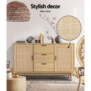 Artiss Rattan Buffet Sideboard - BRIONY Oak-6