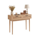 Artiss Console Table 2 Rattan Drawers-8
