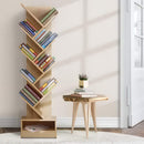 Artiss Tree Bookshelf 9 Tiers - ECHO Oak-1