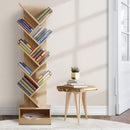 Artiss Tree Bookshelf 9 Tiers - ECHO Oak-9